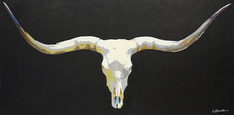 longhorn cow skull painting Longhorn Skull Painting, Longhorn Skull Art, Skull Art Print, Longhorn Skull, Longhorn Cow, Prints Photography, Gray Malin, Skull Painting, Cow Skull