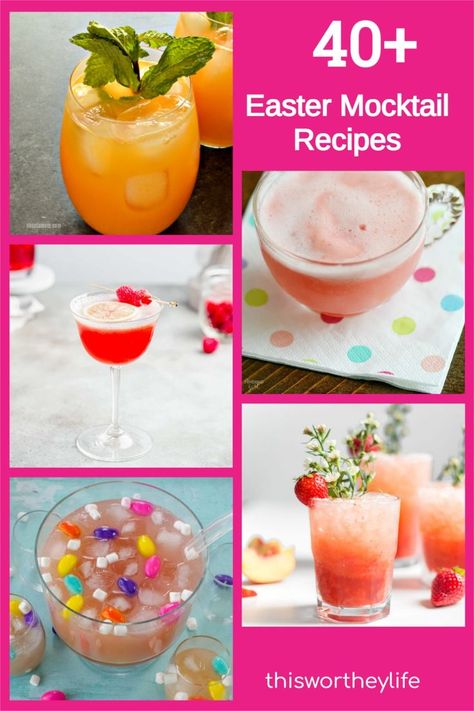 Celebrate the Easter holiday with a delicious and spring-like mocktail. These non-alcoholic drinks are just what you need for everyone to enjoy on Easter Sunday. Easter Themed Recipes, Easter Drink, Mocktail Recipes, Easter Holiday, Mocktail Recipe, Easter Dinner, Easter Holidays, Easter Sunday, Non Alcoholic Drinks