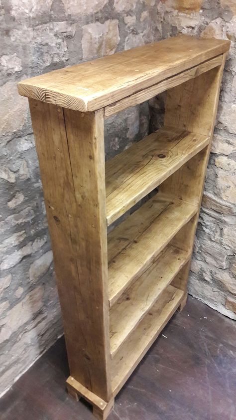 Shelves Bookshelves, Reclaimed Wood Bookcase, Barnwood Shelves, Pallet Wood Shelves, Bookshelf Ideas, Wood Furniture Plans, Barn Wood Projects, Pallet Shelves, Barn Board