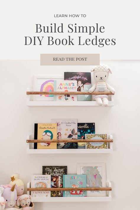 Playroom Storage Idea, Display Shoes Ideas, Modern Boho Playroom, Playroom Books, Book Ledges, Playroom Organization Ideas, Baby Playroom, Toddler Girl Room, Toddler Room Decor