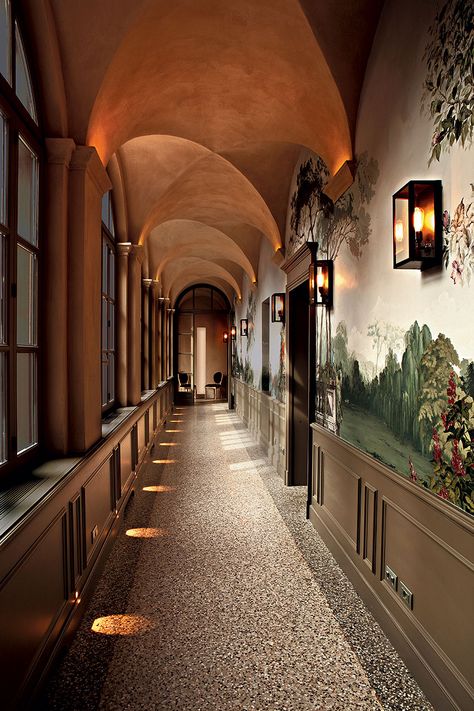 Hotel Corridor, Corridor Design, Piedmont Italy, Corridor Lighting, Small Luxury Hotels, Design Salon, City Hotel, Entry Hall, Design Del Prodotto