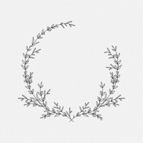 Floral Wreath Svg, Dekorasi Bohemia, Wreath Illustration, Spring Svg, Pola Bordir, Wreath Svg, Wreath Drawing, Botanical Tattoo, Summer Svg