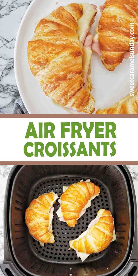 New Air Fryer Recipes, Air Fryer Recipes Snacks, Ham And Cheese Croissant, Cooks Air Fryer, Air Fried Food, Air Fryer Oven Recipes, Air Fry Recipes, Air Fryer Dinner Recipes, Food Chicken