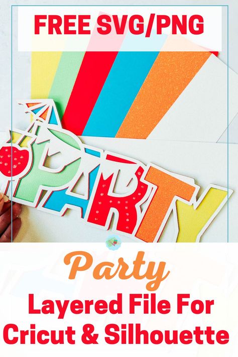 Treat yourself to a stunning cake topper, scrapbooking layout or card making project, for party decor with our free layered part SVG! This SVG is perfect for use with cricut, silhouette, and Glowforge to create a cocktail themed masterpiece. Cuts easily and works great with a variety of materials from paper, wood, cardstock, paper mache, and more. Download your free SVG and get crafting today! Free Layered Svg, Free Svg Files For Cricut Birthday Cards, Free Svg Birthday Cards For Cricut, Cricut Birthday Card Svg, Multi Layer Svg Free, Happy Birthday Cake Topper Svg Free Cricut, Orange Glitter, Infusible Ink, Party Banners