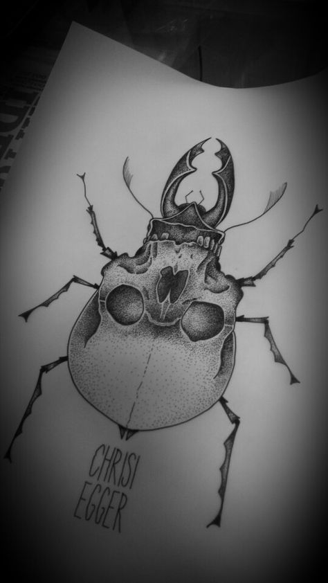 Tattoo Beetle, Sexiest Tattoos, Tattoo Crane, Geometric Skull, Beetle Tattoo, Tattoo Dotwork, Torso Tattoos, Worlds Best Tattoos, Aesthetic Tattoos