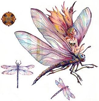 Dragonfly fairy Dragonfly Artwork, Fantasy Cottage, Tattoos Infinity, Tattoos Mandala, Fairy Tattoo Designs, Fairy Drawings, Fairy Stickers, Tattoos Geometric, Dragonfly Wings