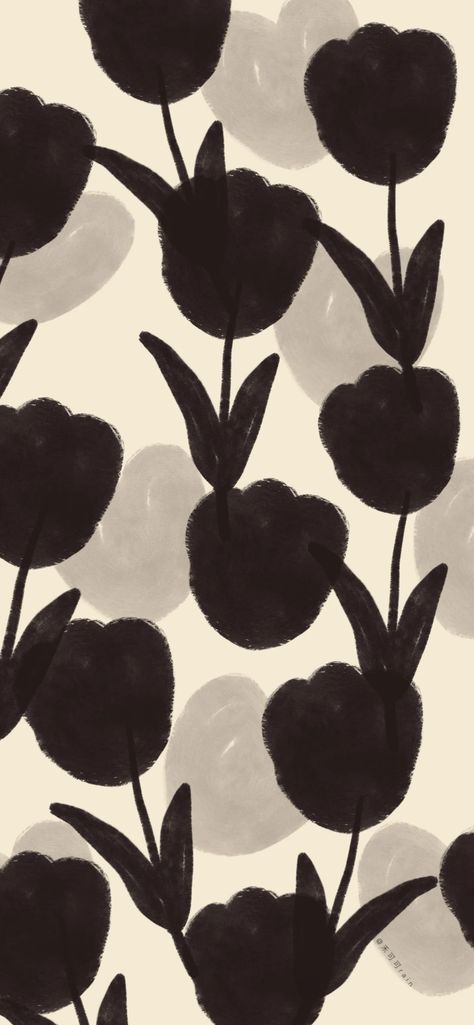 Black And Cream Wallpaper, Leaves Wallpaper Iphone, Simplistic Wallpaper, Phone Background Patterns, Original Iphone Wallpaper, Flowery Wallpaper, Cream Wallpaper, Simple Phone Wallpapers, Cute Tumblr Wallpaper