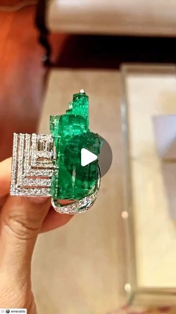 Lisa A on Instagram: "@emeralds 👈 
A 50+ carat rough Colombian emerald cocktail ring produced in collaboration with Chinese fine jeweller @qiufinejewelry - We donated this piece to a charity auction a few years ago. I think it fetched about 45k USD but I can’t really remember. Very unique! #emerald #emeralds #colombianemerald #colombianemerald #roughemerald #roughemeralds #emeraldmining #muzo #muzoemeralds #coscuez #chivor #colombia" Emerald Cocktail Ring, Emerald Cocktail, Charity Auction, Colombian Emeralds, Cocktail Ring, Cocktail Rings, Things To Think About, 50 %, Emerald