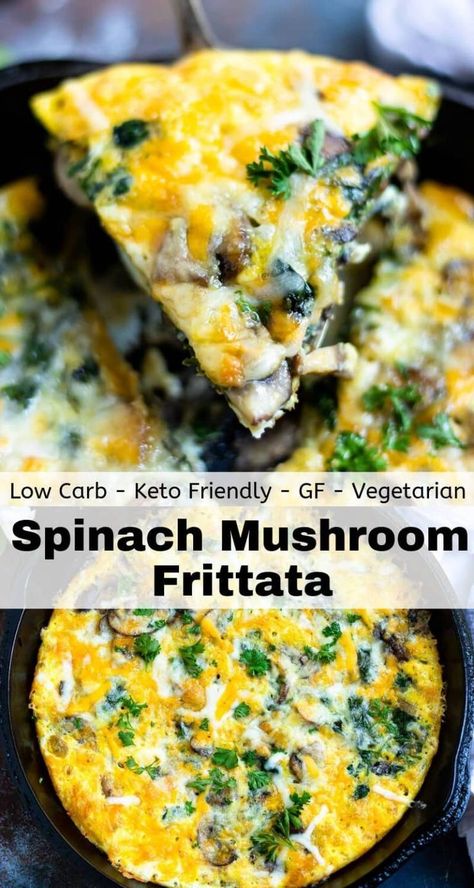 Spinach Mushroom Frittata, Spinach Frittata Recipes, Mushroom Frittata, Monday Dinner, Meatless Monday Dinner, Spinach Frittata, Mushroom Spinach, Spinach Mushroom, Frittata Recipe