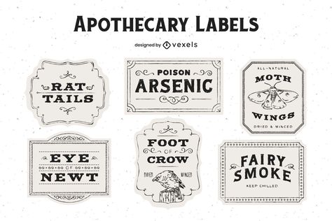 Halloween Labels Free, Apothecary Vintage, Apothecary Halloween, Halloween Apothecary Labels, Halloween Apothecary, Apothecary Labels, Trademark Design, Halloween Labels, Mo Design