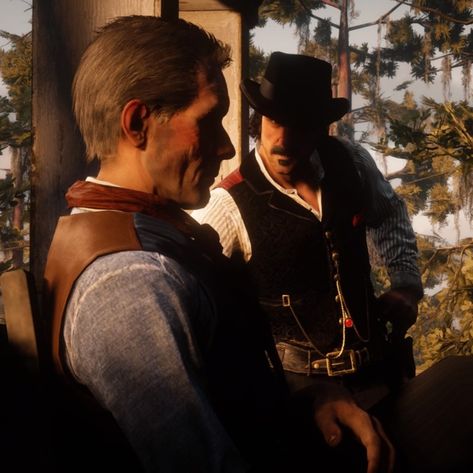 Dutch Van Der Linde And Hosea Matthews, Dutch Van Der Linde X Hosea Matthews, Vandermatthews Rdr2, Dutch And Hosea, Dutch X Hosea, Hosea Matthews, Rdr Characters, Dutch Van Der Linde, Red Dead Redemption 3