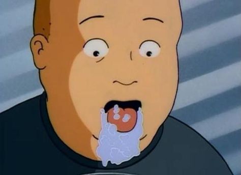 Bobby Hill foaming at the mouth Foaming At The Mouth, Bobby Hill, Secret Lovers, King Of The Hill, Laugh A Lot, Face Expressions, Book Projects, The Hill, Main Characters