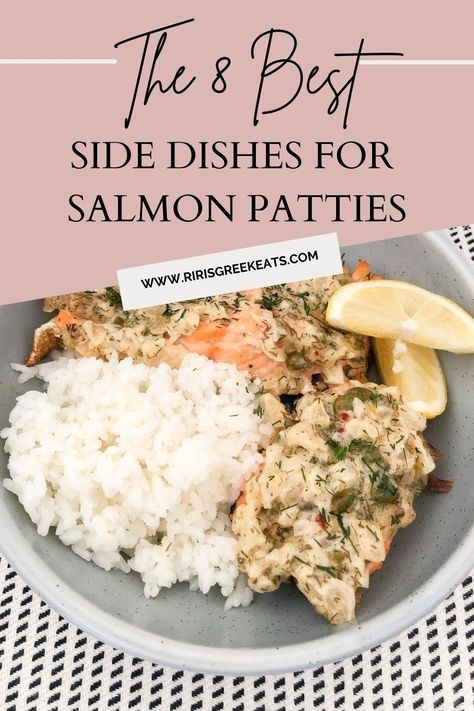 Salmon Patty Dinner, Salmon Burger Side Dish, Salmon Patties Sides Dishes, Sides To Go With Salmon Patties, Salmon Patties Sides, What To Eat With Salmon Patties, Salmon Patties Dinner Sides, Salmon Burgers Sides, Sides For Salmon Burgers