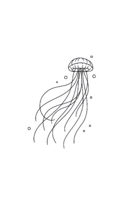 Jellyfish Small Tattoo, Jelly Fish Tattoos, Jellyfish Tattoo Minimalist, Jellyfish Outline, Breathe Sign, Jellyfish Tattoo, Jellyfish Art, Doodle Tattoo, Light Board