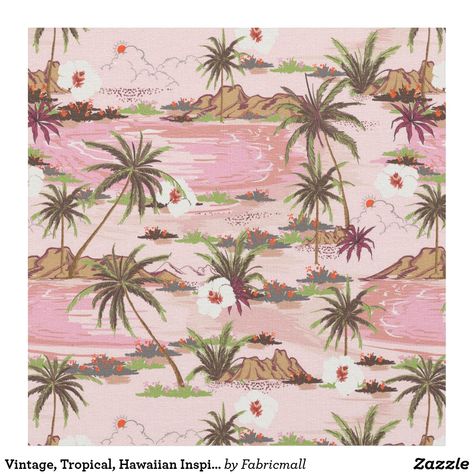 Vintage, Tropical, Hawaiian Inspired Pink Fabric Hawaiian Background, Vintage Hawaiian Decor, Swim 2024, Island Gyal, Jungle Boogie, Hawaii Shirts, Hawaiian Fabric, Hawaiian Pattern, Hawaiian Decor