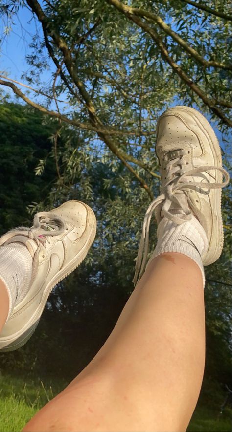 legs in the air wearing white airforces during golden hour Cottage Core Shoes Aesthetic, Cerys Core, Ceyda Core, Charleigh Core, Myra Core, Ember Core, Léa Core, Kacey Core, Charis Core