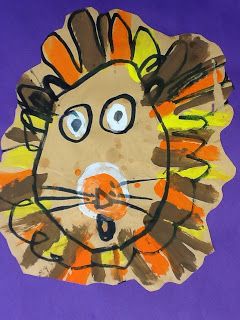 March Preschool, Light Paint Colors, Lion And Lamb, Directed Drawing, Spring Preschool, Like A Lion, Preschool Themes, Kindergarten Art, Lion Art