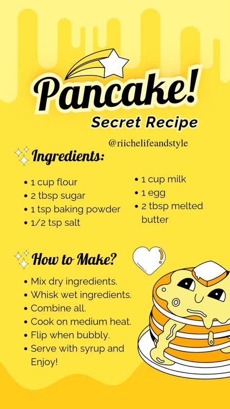 Plain Pancake Recipe, Easy Pancakes, Breakfast At Home, Yummy Pancake Recipe, Fluffy Pancake Recipe, Cozy Breakfast, Perfect Pancakes, Recipe Breakfast, Money Saving Meals