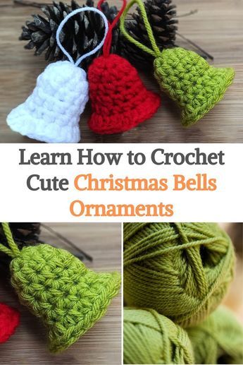 In this video, we will learn how to make these super simple and quick crochet Christmas decorations! You can use crochet bells to decorate your Christmas tree or just turn it into a crochet wreath or flag. The bell can be crochet with any yarn or yarn. The size will depend on the wire and hook used.They are super simple and quick to prepare and are a great use for small pieces of yarn. Even crochet beginners can try this crochet Christmas decoration very easily... Free Crochet Christmas Bell Patterns, Crochet Bells, Crochet Wreath Pattern, Crochet Zig Zag, Crochet Beginners, Crochet Christmas Ornaments Free, Crochet Ornament Patterns, Christmas Crochet Patterns Free, Crochet Wreath