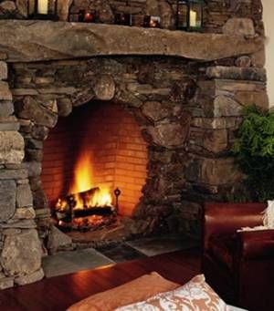 The round fireplace opening is so welcoming! Love, it kinda reminds me of a Hobbit Hole in TLOTR Round Fireplace, Cozy Quotes, Quotes Winter, Design Camino, Fireplace Inspiration, Casa Hobbit, Winter Fire, Fireplace Stone, Mantel Fireplace