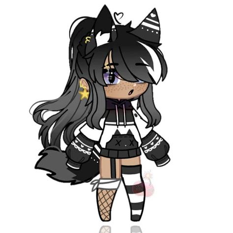 Aesthetic Gacha Club Oc, Gacha Club Oc Ideas, Roblox Avatar Ideas, Gacha Club Oc, Dark Blue Hair, Small Theatre, Preppy Winter, Clubbing Aesthetic, Girl Code