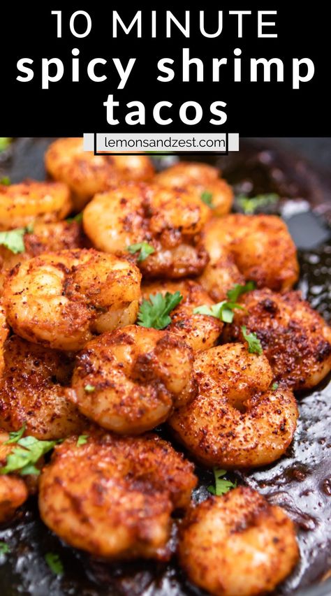 Pan Fry Shrimp Recipes, Mango Salsa Shrimp Tacos, Shrimp Chalupas, Shrimp Tacos Mango Salsa, Shrimp Taco Marinade, Super Quick Dinner, Shrimp Tacos With Mango Salsa, Pan Fried Shrimp, Tacos With Mango Salsa