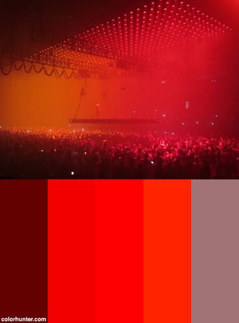 Kanye West @ Allstate Arena, Rosemont 10/8/2016 Color Scheme from colorhunter.com Kanye Mood, Kanye West, Color Scheme, Color Schemes, Mood Board, Color Palette, Coral, Film, 10 Things