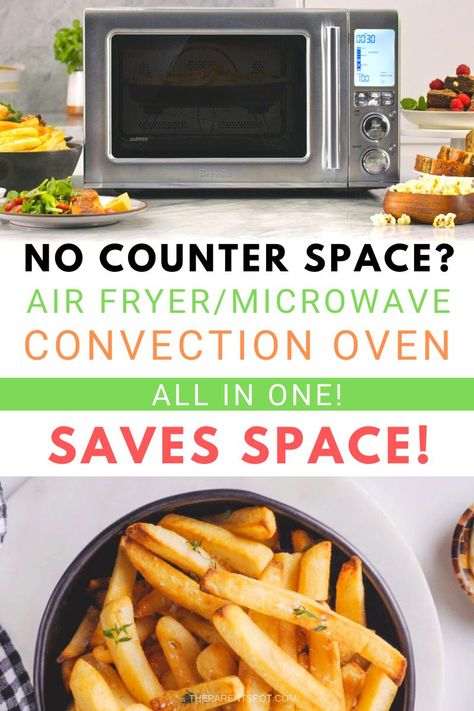 The Breville 3-in-1 combo air fryer, microwave, convection oven in one saves room on your kitchen counter! Air Fryer Microwave Recipes, Galanz Air Fryer Microwave Recipes, Microwave Air Fryer Recipes, Meals In Air Fryer, Microwave Air Fryer Combo, Combination Microwave Convection Oven, Convection Microwave Cooking, Diy Home Office Ideas, Amazon Lists