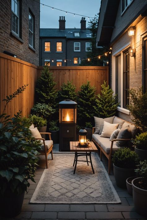 20 Perfect Tiny Patio Ideas For Townhouses - Toolz Geek Small Gravel Patio, Small Yard Ideas Uk, Tiny Terraced House Interior, Backyard Patio Designs Townhouse, Tiny City Garden, London Townhouse Garden, Small Patio Landscaping Ideas, Tiny Front Yard Ideas, Tiny Terrace Ideas