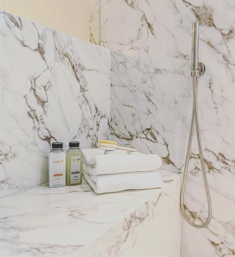 Dramatic Walls, Porcelain Countertops, Shower Walls, Master Bath Remodel, Shower Surround, Bathroom Pictures, Marble Bathroom, Wall Installation, Bath Remodel