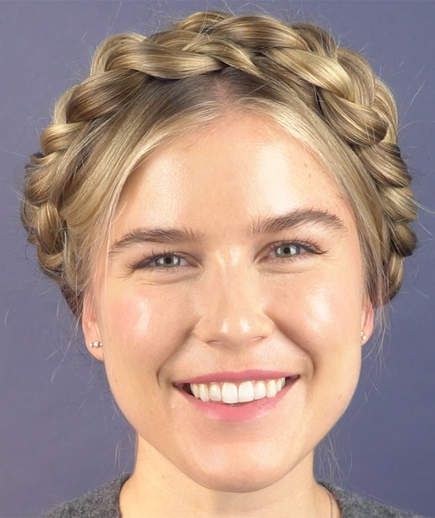 Milkmaid Braid Tutorial, Thick Brown Hair, Growing Out A Pixie Cut, Mexican Hair, Half Crown Braids, Braid Crown Tutorial, Crown Braid Updo, Curly Updo Hairstyles, Braid Crown