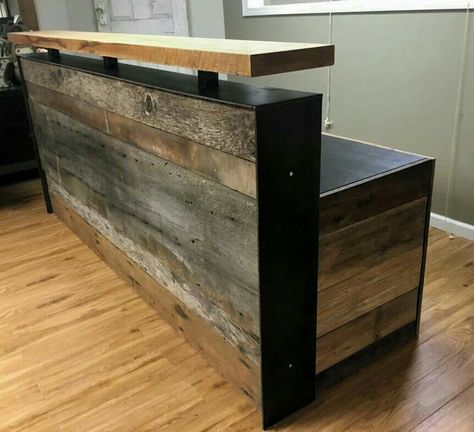 Love this! Cafe Cashier Counter Design, Restaurant Cashier Counter, Restaurant Cash Counter Design Modern, Cash Counter Table Design Shop, Wood Cashier Counter, Live Edge Checkout Counter, Cashier Counter Design, Cash Counter Design, Office Counter Design