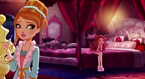 Ever After High Getting Fairest Ashlynn Ella Briar Beauty Getting Fairest, Ever After High Bedroom, Ever After High Getting Fairest, Briar Beauty, Ashlynn Ella, Lizzie Hearts, Gif Photo, Fairy Tale Characters, Doll Dress Patterns