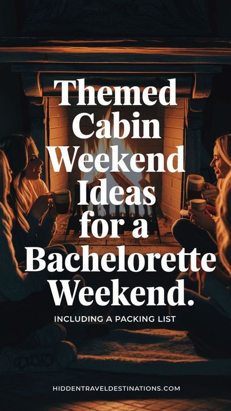 Themed Cabin Weekend Ideas for a Bachelorette weekend. 7 items you shouldn't forget. Get ready for the ultimate girl's trip with these fun and creative cabin weekend trip ideas! From a wine & charcuterie night to outdoor adventures and themed parties, this guide is packed with tips, food ideas, and a complete packing list to make your getaway unforgettable Ski Lodge Party College, Cabin Weekend Ideas, Charcuterie Night, Weekend Trip Ideas, Delicious Food Ideas, Ideas With Friends, Cabin Weekend, Mountain Cabin Rentals, Cabin Trip