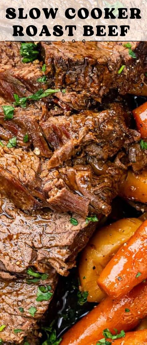 Goose Fat Roast Potatoes, Steamed Spinach, Slow Cooker Roast Beef, Yorkshire Puddings, Beef Pot Roast, Slow Cooker Roast, Roast Beef Recipes, Slow Cooked Beef, Carrots And Potatoes