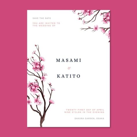 Japanese Wedding Invitation, Japanese Wedding Theme, Anime Wedding, Eucalyptus Wedding Invitation, Floral Wedding Invitation Card, Wedding Watercolor, Japanese Wedding, Wedding Invitation Card Template, Wedding Invitation Card Design