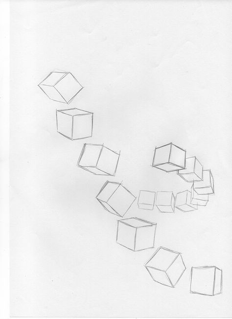 Angle Sketch, Perspective Studies, Geometric Shapes Drawing, Square Drawing, Structural Drawing, Form Drawing, Perspective Drawing Lessons, Art Painting Tools, Human Anatomy Drawing