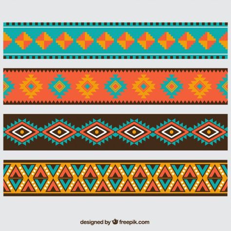 Border Design Geometric, Boder Degin, Indian Graphics, Mexican Background, Aztec Pattern Art, Mexican Patterns, America Theme, Mexican Pattern, Borders Free