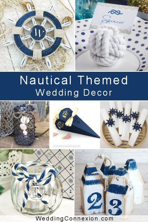 Nautical Wedding Inspiration Table Decor, Nautical Theme Wedding Decorations, Sailing Wedding Theme, Boat Themed Wedding, Nautical Wedding Shower Ideas, Nautical Table Numbers, Lighthouse Centerpiece Wedding, Nautical Engagement Party, Anchor Wedding Decorations