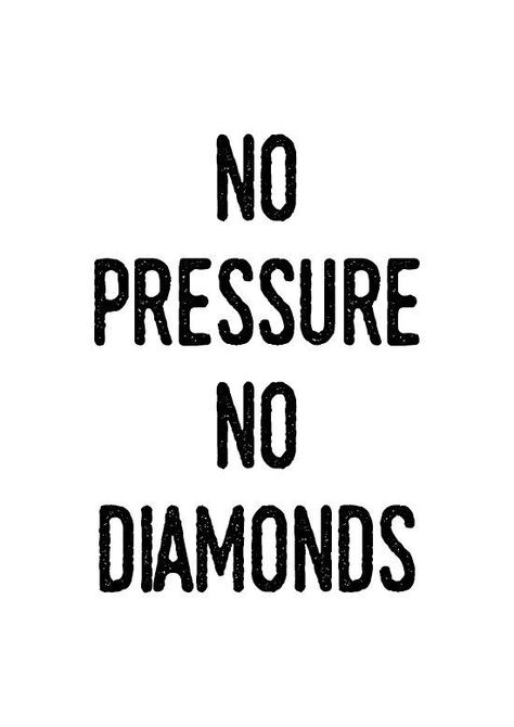 Motivation Decor, No Pressure No Diamonds, How To Believe, Wall White, Motivational Quotes For Women, Motivation Poster, Office Poster, Typography Wall, Motivational Poster