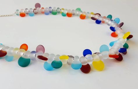 Tasci glass Colorful Multi-strand Glass Bead Necklaces, Multi-strand Glass Necklace With Colorful Beads, Artisan Multicolor Glass Necklaces, Multicolor Murano Glass Beaded Necklace, Experimental Art, Multicolor Beaded Murano Glass Necklace, Beads Tutorial, Dot Necklace, Beads Art