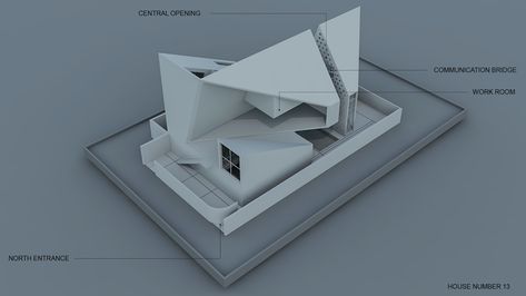 Villa no. 13 in Ramsar, Iran by Saeb Ali|Villa Paper Model Architecture, Villa Concept, Form Architecture, Architectural Scale, Future Architecture, Concrete Architecture, Architecture Concept Diagram, House Fashion, Architecture Design Sketch