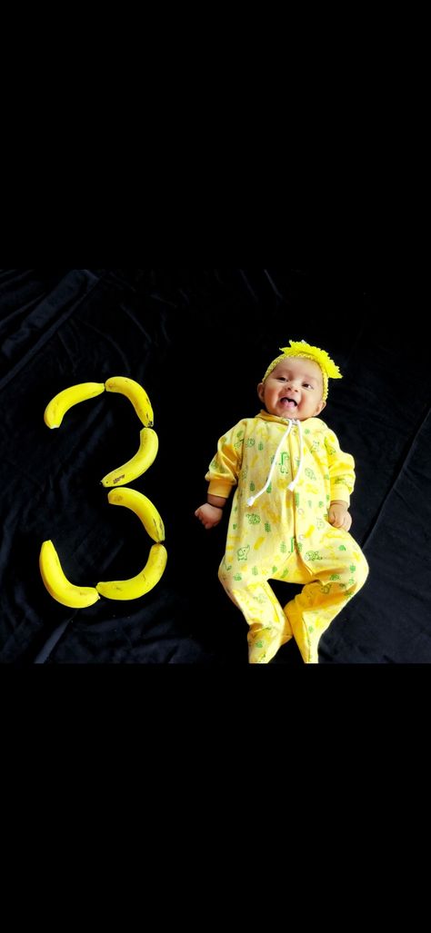 I m 3 months old3️⃣#banana 3🤪#starting to see the people n laugh😂... loves to play 3 Months Photoshoot Ideas, 3 Month Baby Photoshoot Ideas, 3 Months Old Baby Photoshoot, Banana Photoshoot, 3 Months Baby Photography Ideas, 3 Month Photoshoot Ideas, 3month Baby Photoshoot, 3 Month Baby Photoshoot, 3 Months Baby Photography