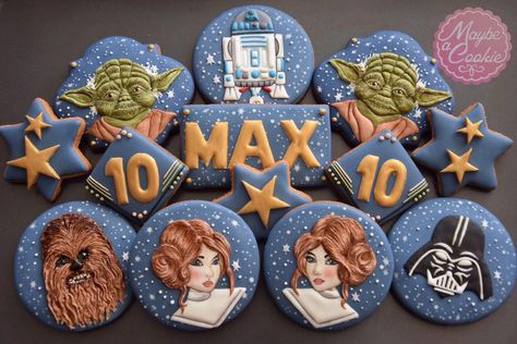 Star Wars Cookies, Star Wars Diy, Birthday Star, Star Wars Day, May The 4th, May The 4th Be With You, Cookies For Kids, Cookie Frosting, Star Wars Birthday