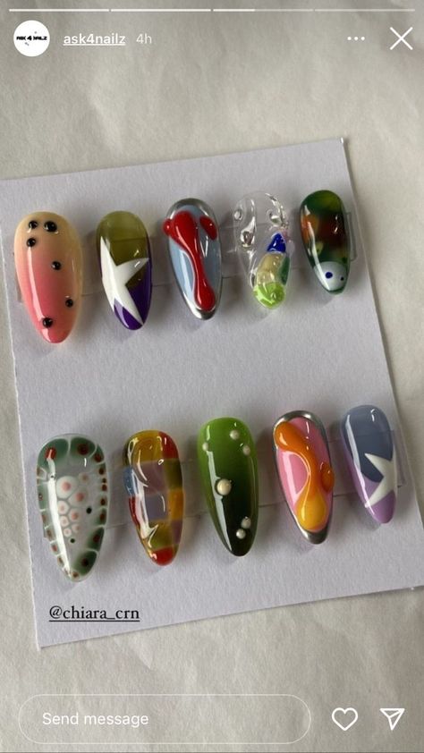 Easy Summer Nail Art, Beautiful Nails Design, Nail Design Glitter, Nails Design Ideas, Summer Nail Designs, Art For Beginners, Hippie Nails, Summer Nail Art, Nail Art For Beginners