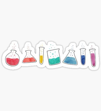 Chemistry Stickers | Redbubble Chemistry Stickers Aesthetic, Chemistry Stickers, Sampul Notebook, Pharmacy Art, Medical Stickers, Stickers Cool, Science Stickers, Cute Laptop Stickers, Test Tubes