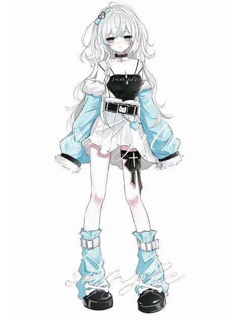 Vtuber Design Ideas, Fashion Artwork, Anime Inspired Outfits, Dress Design Sketches, Digital Painting Tutorials, Cute Art Styles, Anime Poses Reference, How To Draw Hair, Anime Inspired