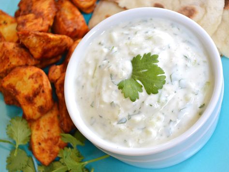 cucumber raita - Budget Bytes Budget Bites, Cucumber Raita, Indian Cookbook, Budget Bytes, Fried Fish Recipes, Cucumber Recipes, Pakistani Food, Indian Kitchen, Chutney Recipes