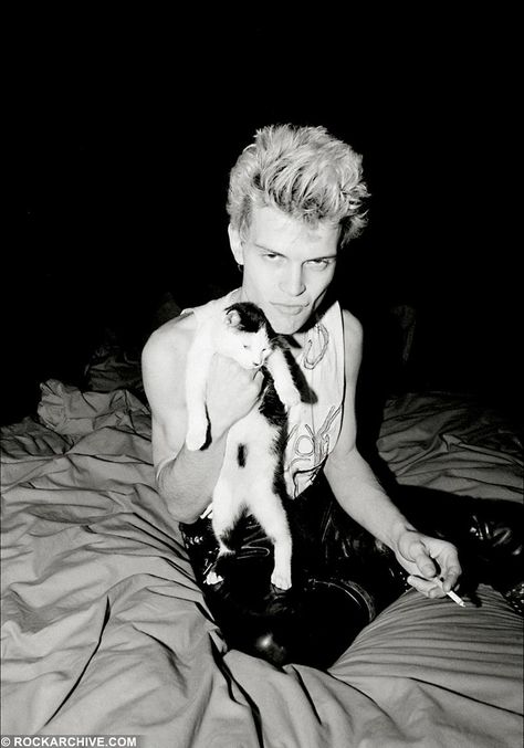 Celebrities With Cats, Men With Cats, Billy Idol, Musica Rock, Rock N’roll, Cat People, Ernest Hemingway, Tv Movie, Crazy Cat Lady