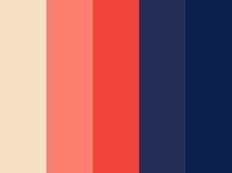 "navy and coral" by marycatharine Coral Living Rooms, Coral Colour Palette, Navy Color Palette, Navy And Coral, Trendy Baby Nursery, Room Color Schemes, Retro Interior, Bedroom Paint Colors, Living Room White